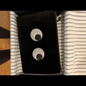 Anya Hindmarch velvet clutch